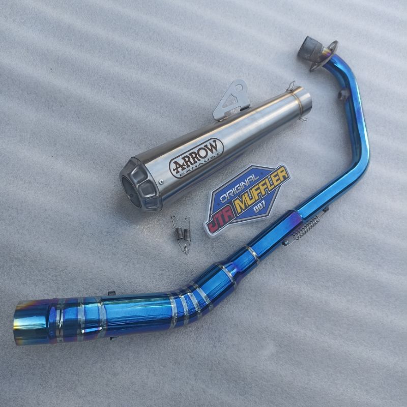 Knalpot racing Arrow leheran bluemoon Sonic Supra gtr Cb 150r new Cbr 150r facelift lokal