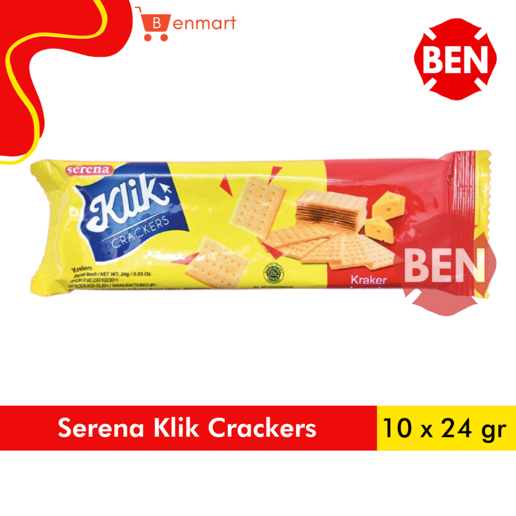 

Serena Klik Crackers 1 Pak 10 Pcs 24g 24gr 24 g gr Biskuit Kraker Krekers Original