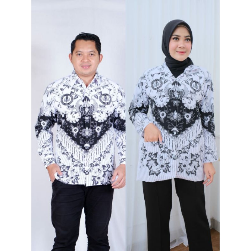 Baju Batik PGRI Pria Wanita Lapis Furing Terbaru