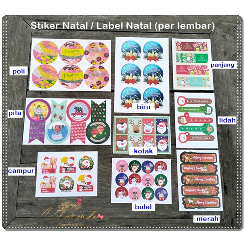

NATL-406 : Stiker Natal / Label Natal (per lembar)