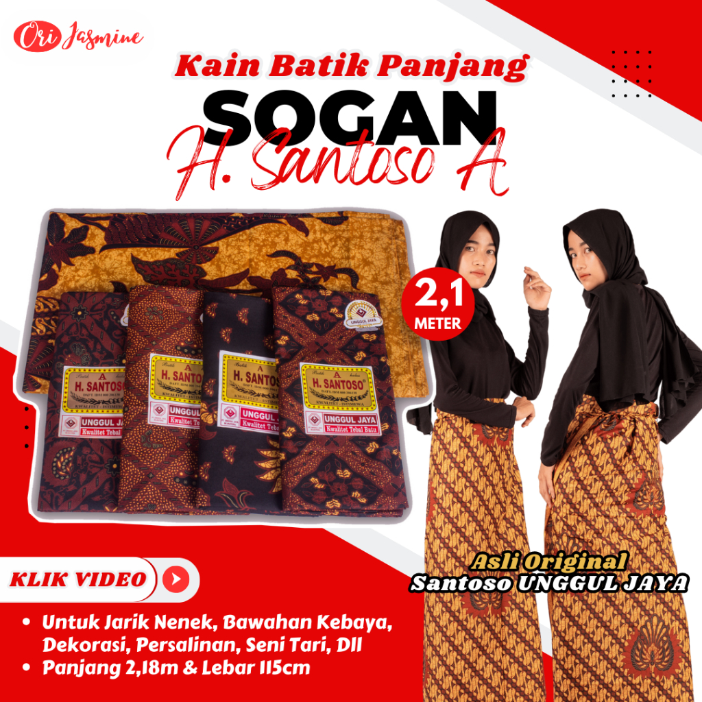 Kain batik meteran katun solo murah premium tulis jarik melahirkan batik katun halus SANTOSO A
