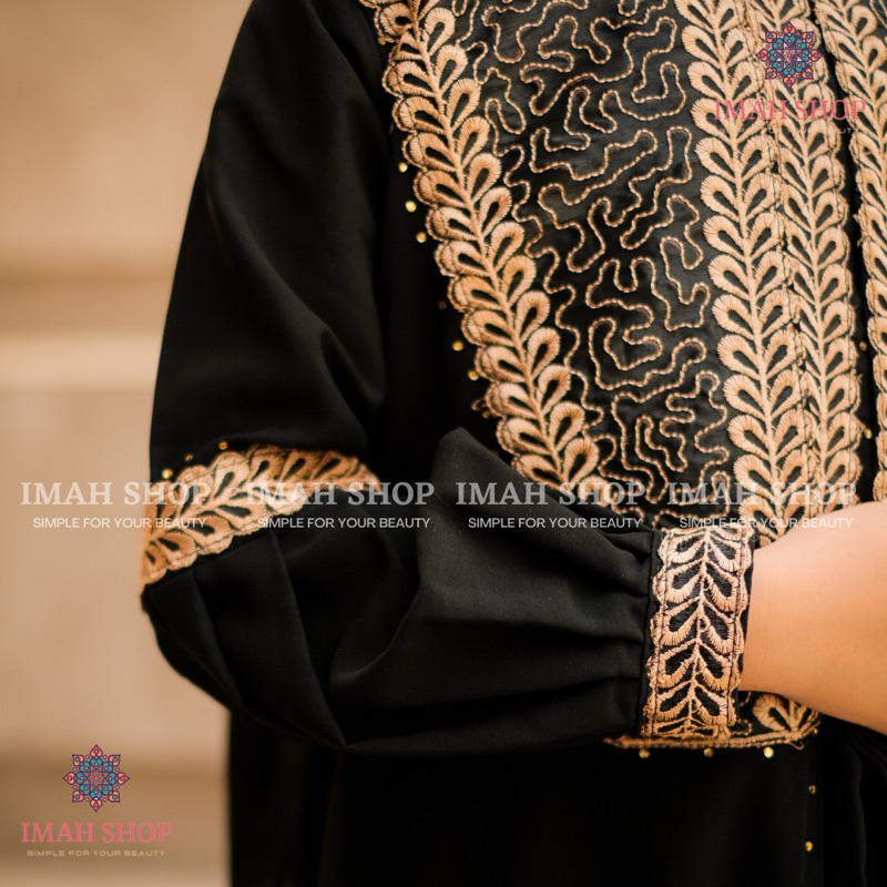 Abaya Gamis Anak Perempuan Dress Maxi Arab Saudi Bordir Zephy Turki Umroh Dubai Turkey Renda Impor 828 By Imah Shop