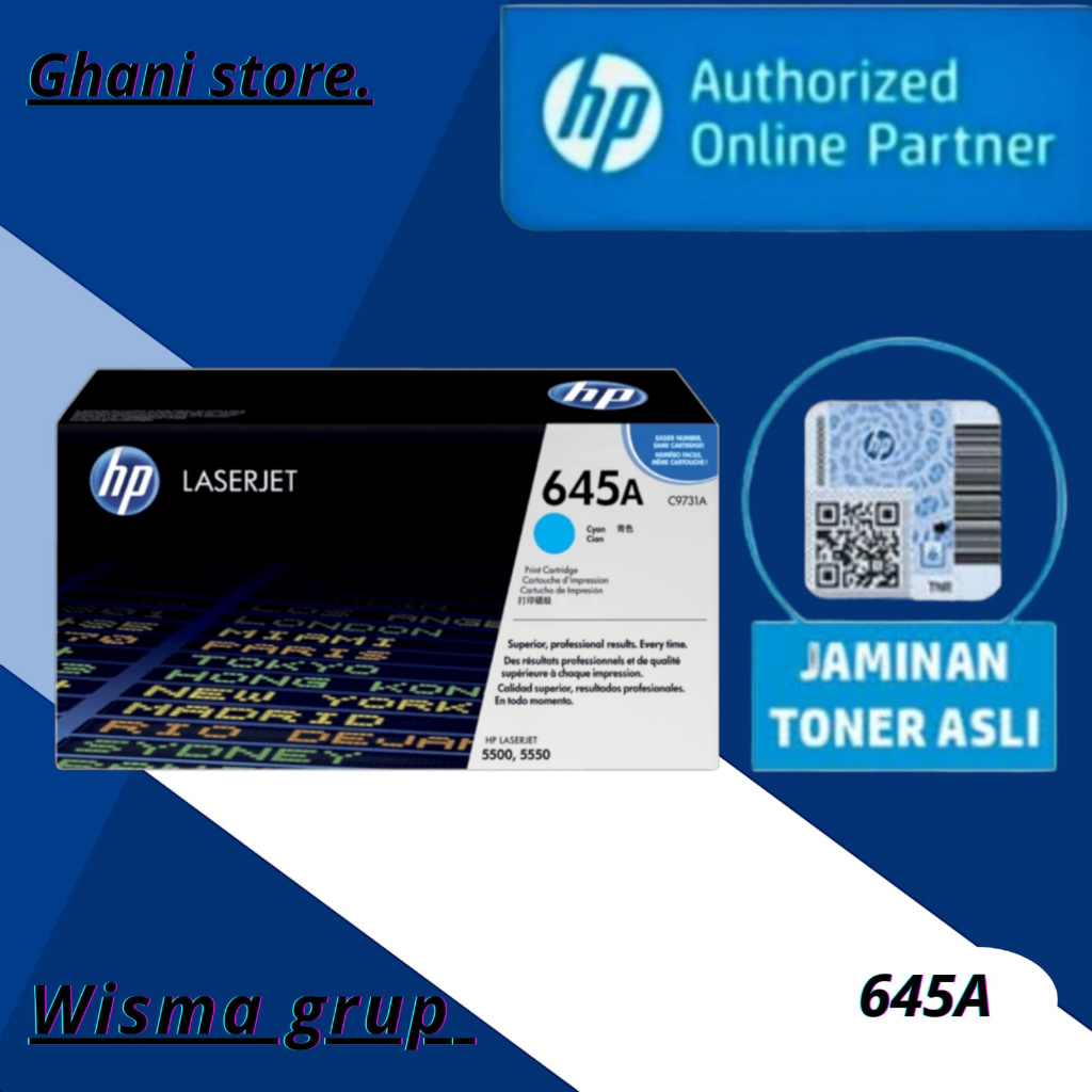 Toner hp laserjet 645A cyan ( C9731A )