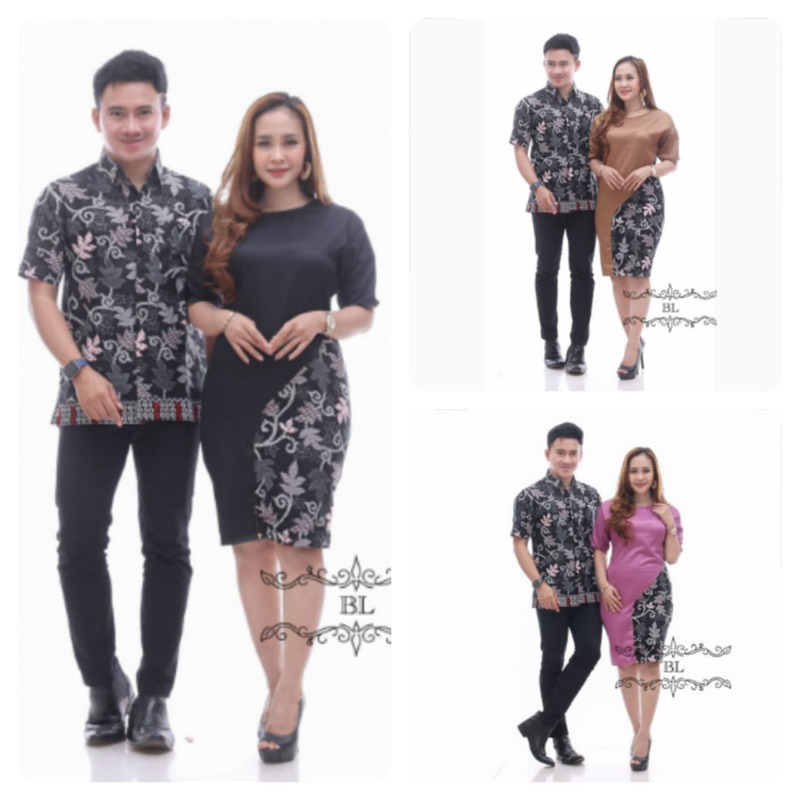 Baju couple dress batik | baju pasangan couple | couple dress kekinian | bahan katun