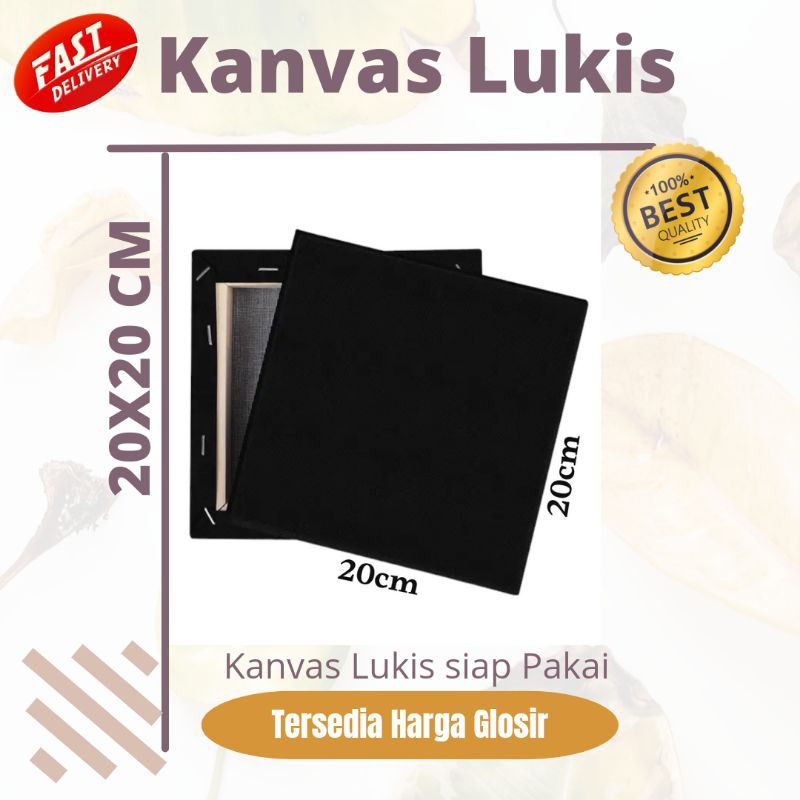 

kanvas lukis 20x20 Cm canvas hitam