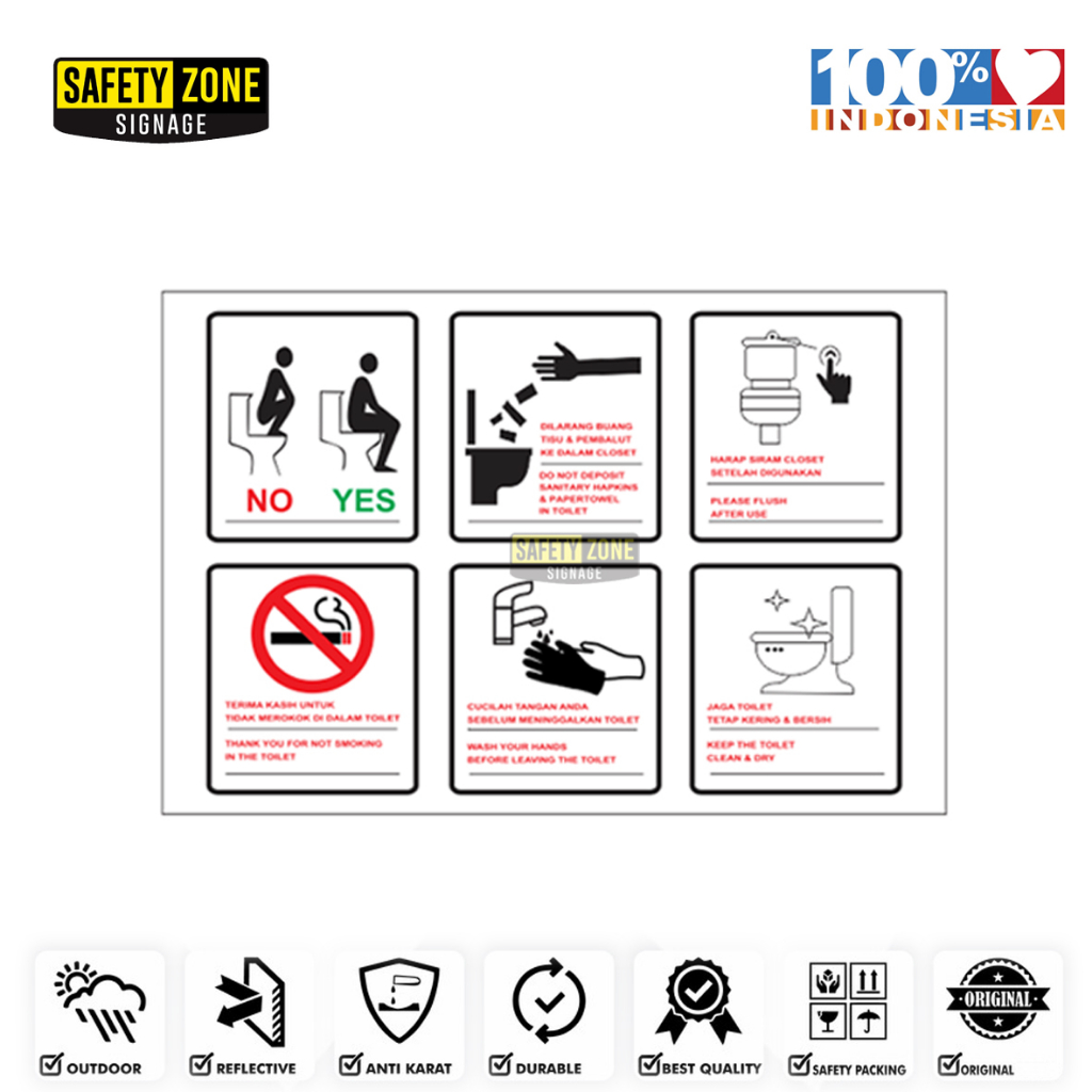 

Sign Sticker Tata Cara Penggunaan Toilet