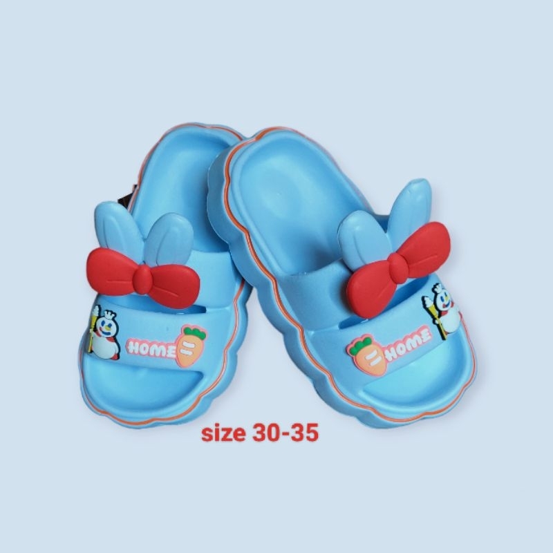 sandal selop anak perempuan motif mixue sendal anak cewek slipOn korea sandal anak motif timbul mixu