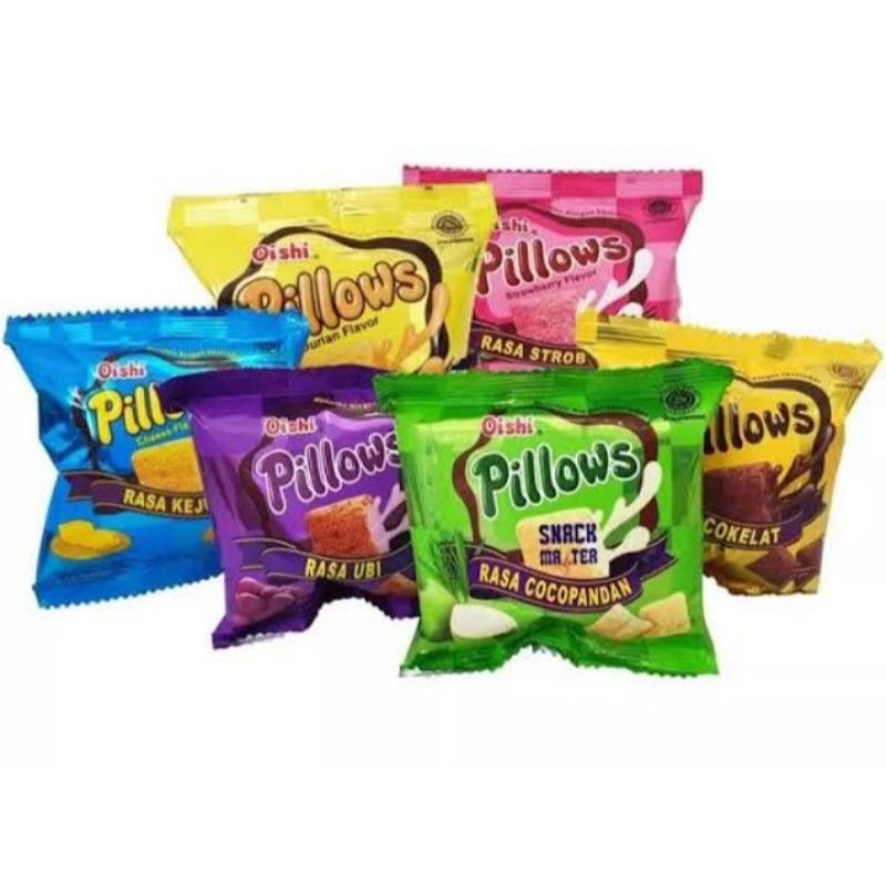 

OISHI PILLOW ( isi 10 bungkus @6gr)