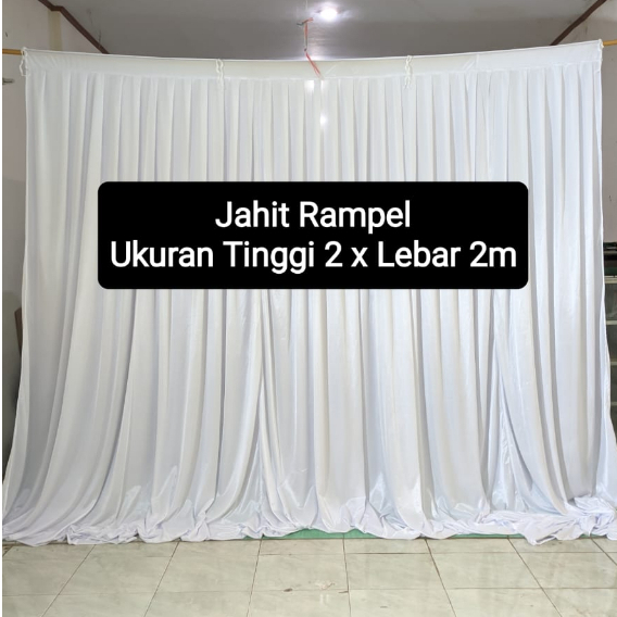 (JAHIT RAMPEL 2x2) KAIN DEKOR UKURAN 2X2, KAIN DEKORASI PERNIKAHAN BACKDROP LAMARAN KAIN ABUTAY
