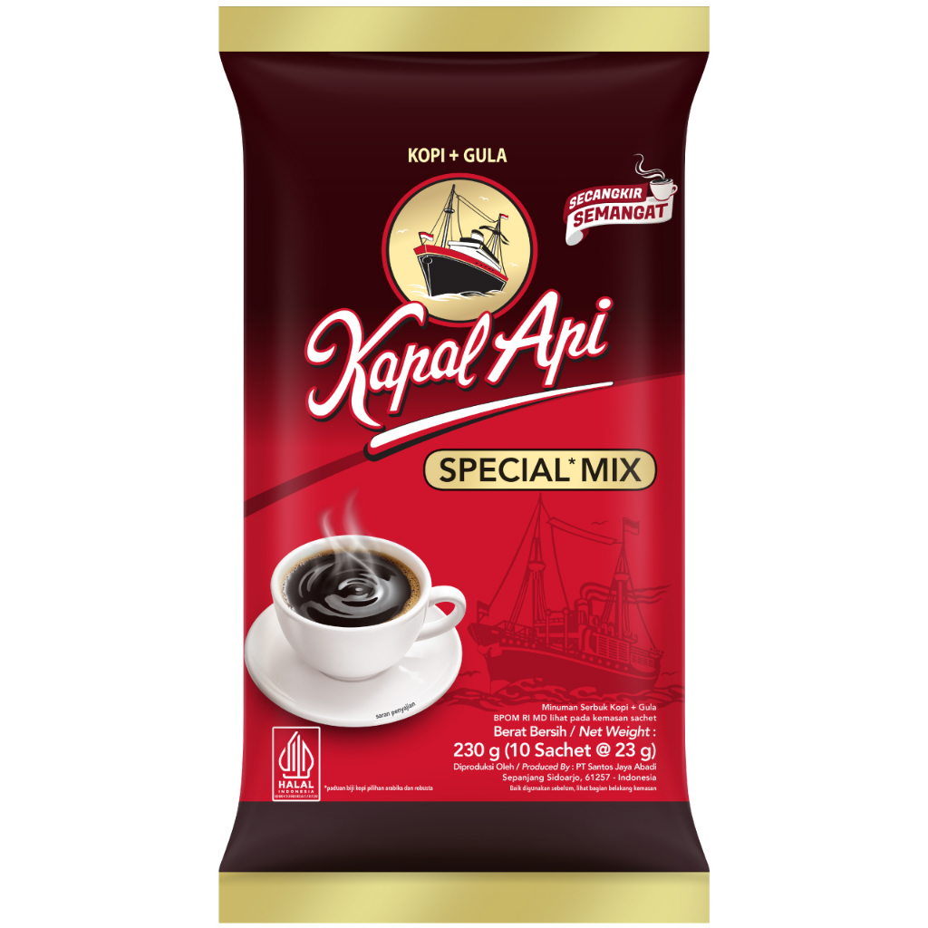 

Kopi Kapal Api Spesial Mix 1Renteng isi 10Sachet