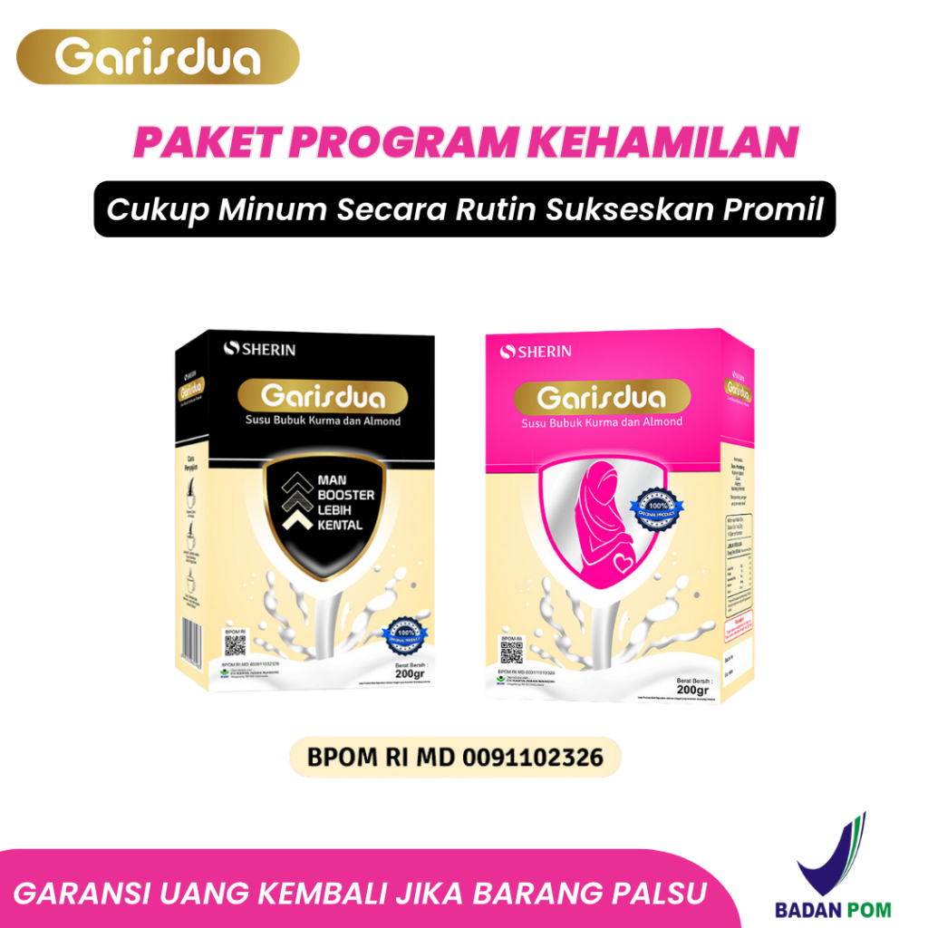

Susu Garis Dua - Susu Promil Ampuh Cepat Hamil - Susu Almond Promil