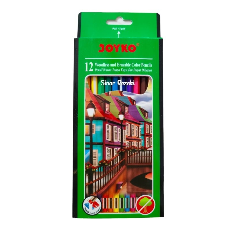 

12 panjang!! Pensil warna joyko bisa dihapus/pensil warna 12 panjang/erasable color pencils joyko/erasable color