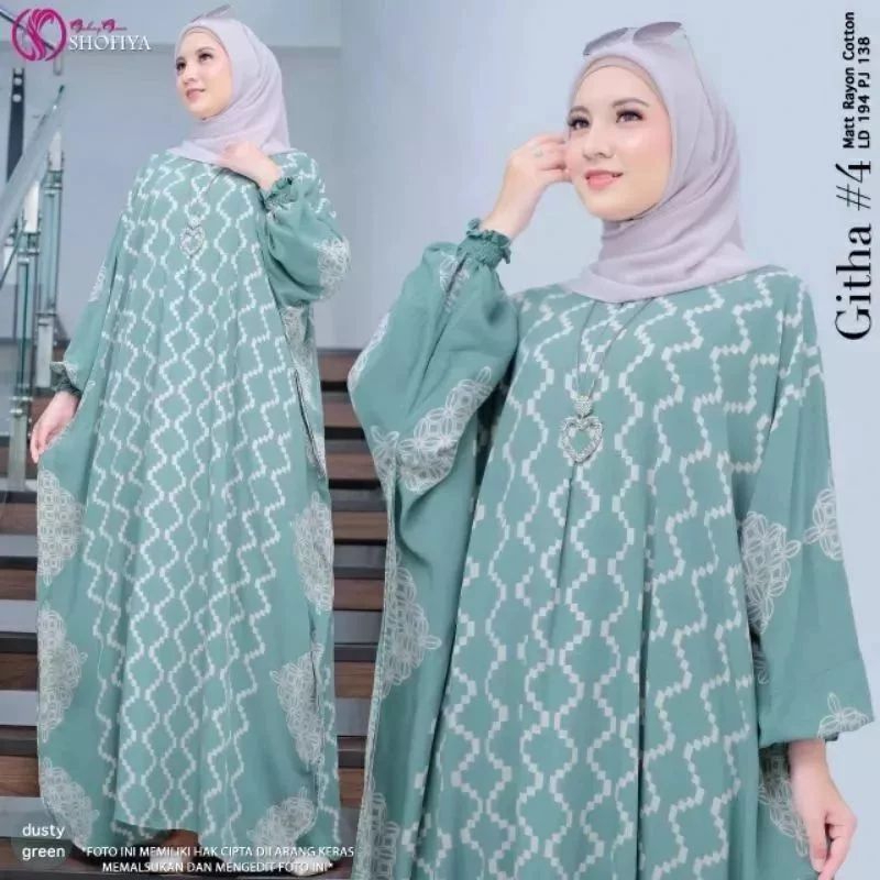 Daster Kaftan Jumbo Terbaru 2024 Premium Daster Kaftan Kekinian Lengan Panjang