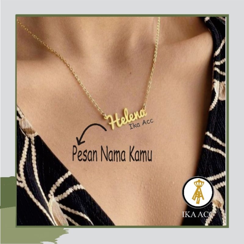 Kalung Ukir Nama Handmade Custom Nama Tulis Nama Sendiri