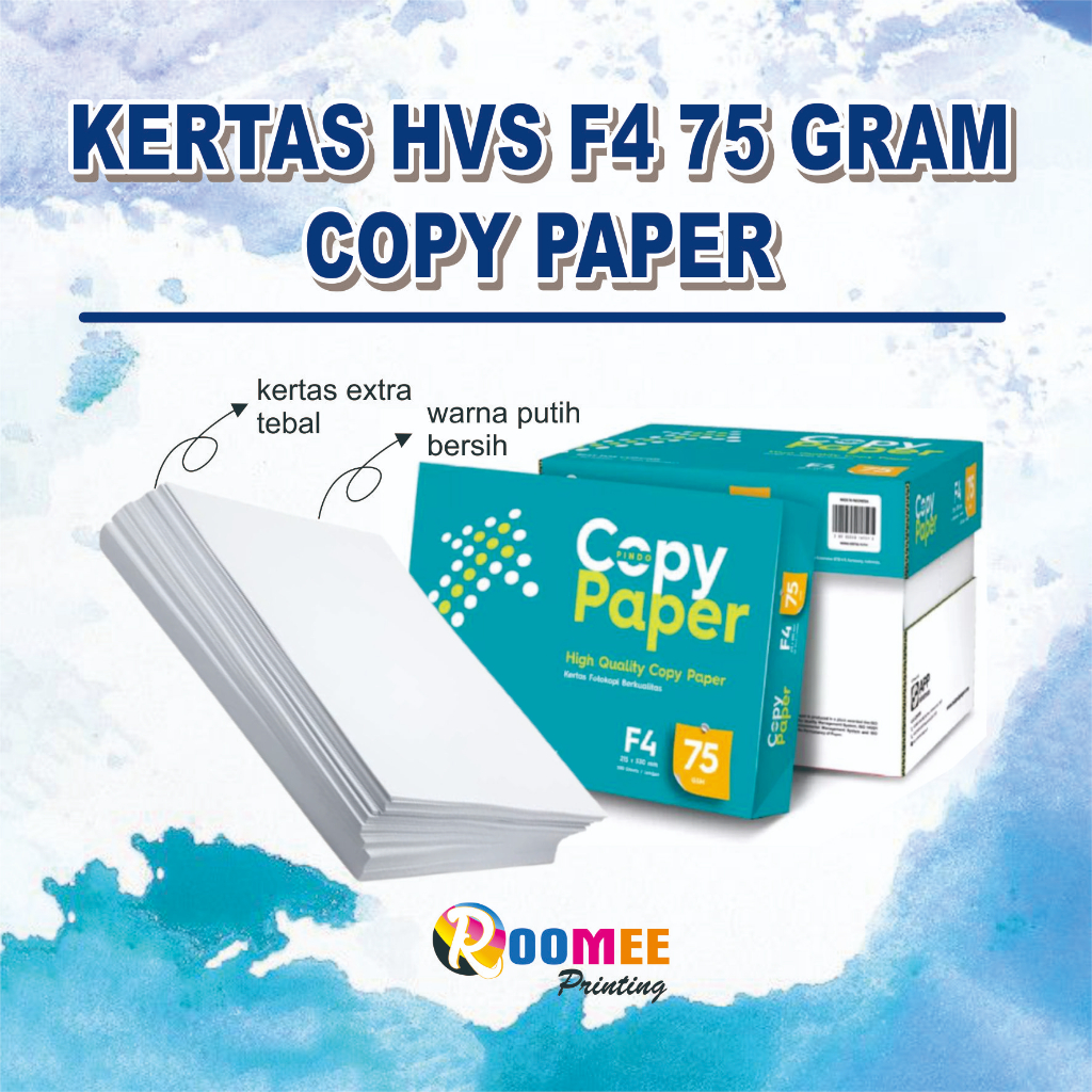 

KERTAS HVS F4 75 GRAM COPY PAPER TERMURAH KUALITAS TERBAIK
