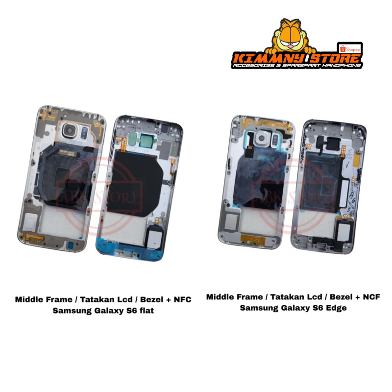 BEZEL BAZEL FRAME TULANG TENGAH TATAKAN LCD SAMSUNG GALAXY S6 FLAT / S6 EDGE