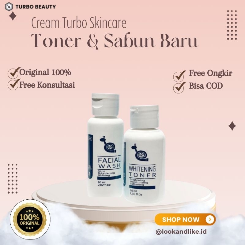 Cream Turbo Paket Sabun Facial Wash dan Toner (ECER)