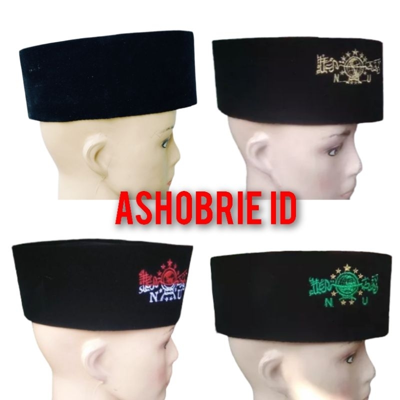 Peci songkok NU/Peci NU Hijau/peci songkok contessa/peci hitam bordir NU Hijau, KUNING, MERAH