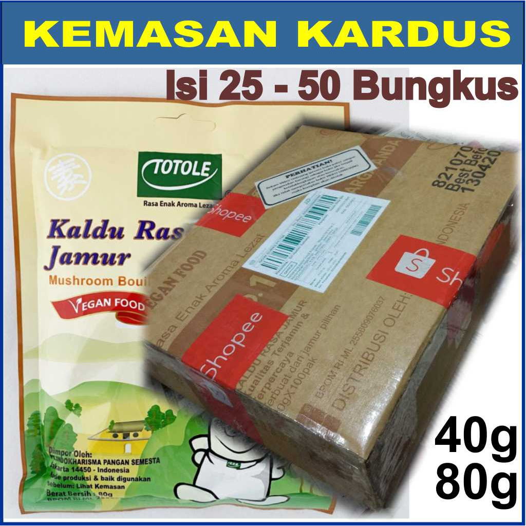 

Totole Kaldu Jamur 40 80 gram gr g 1 dus kardus karton (B)