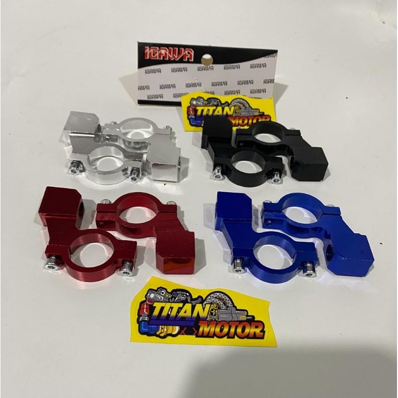 Breket dudukan spion CNC Impor Universal motor beat vario mio mio j scoopy vixion vario 110 150 DLL 