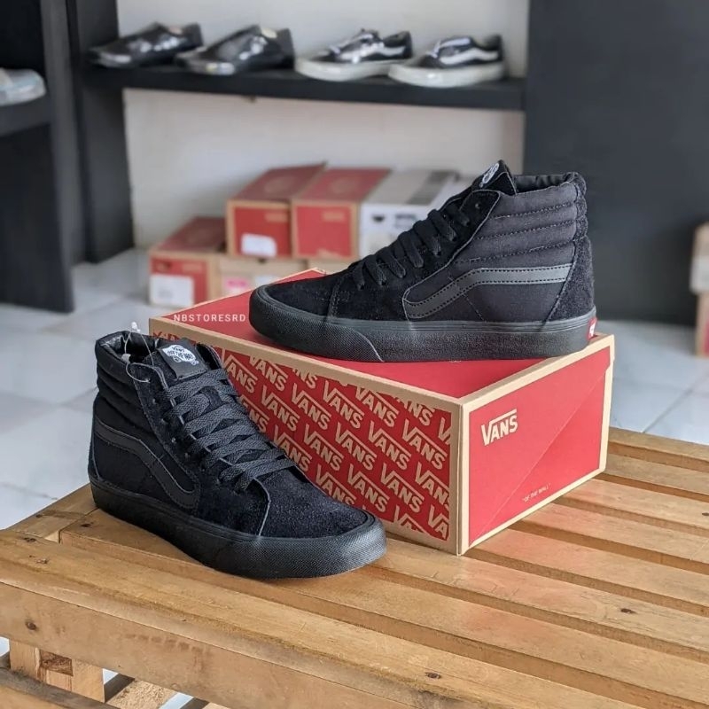 Sepatu vans outlet sk8 full black