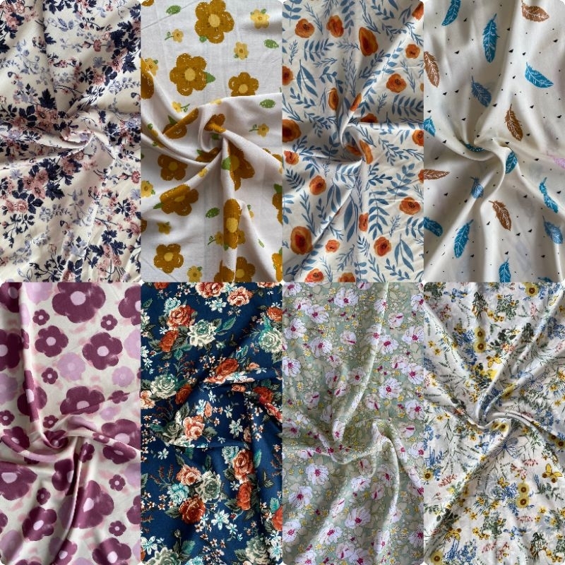 Kain Katun Rayon Viscose Premium Uniqlo