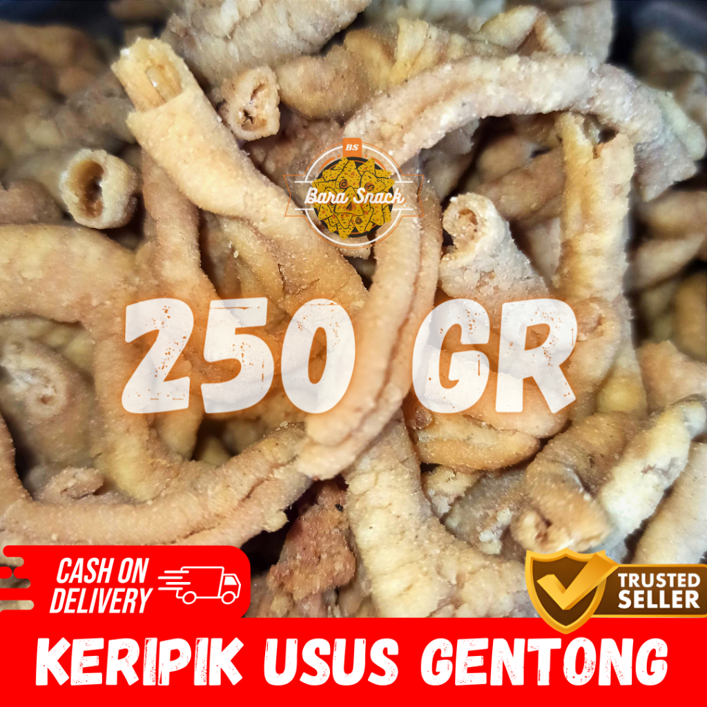 

[ 250gr ] Keripik Usus Cap Gentong / Usus Ayam Crispy / Camilan Snack Kiloan Murah