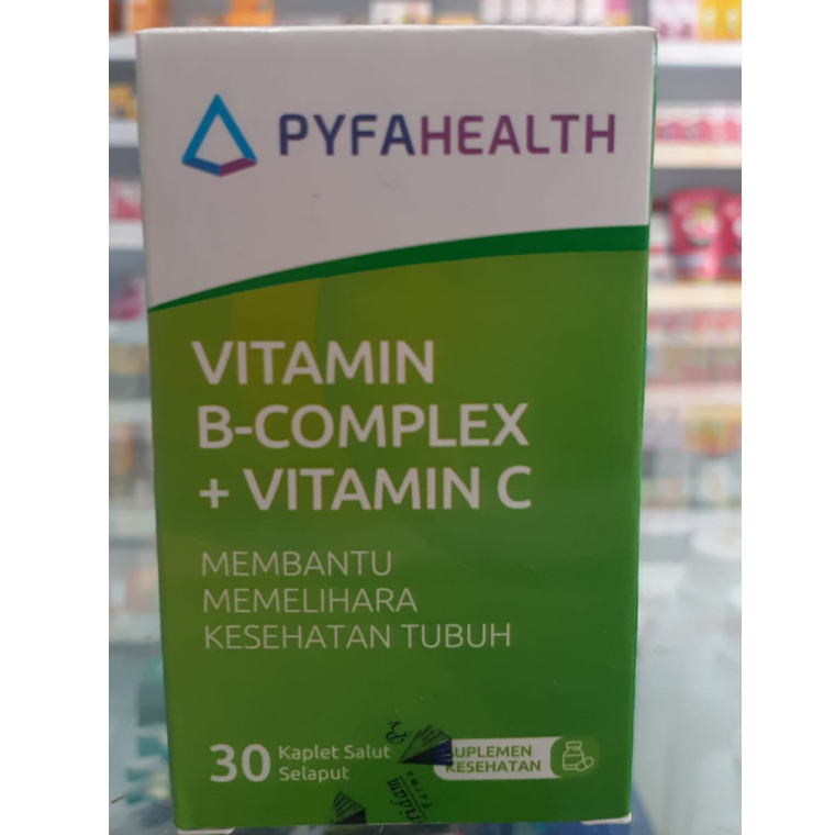 Pyfahealth Vitamin B Complex + Vitamin C Memelihara Kesehatan Tubuh Isi 30 Kaplet