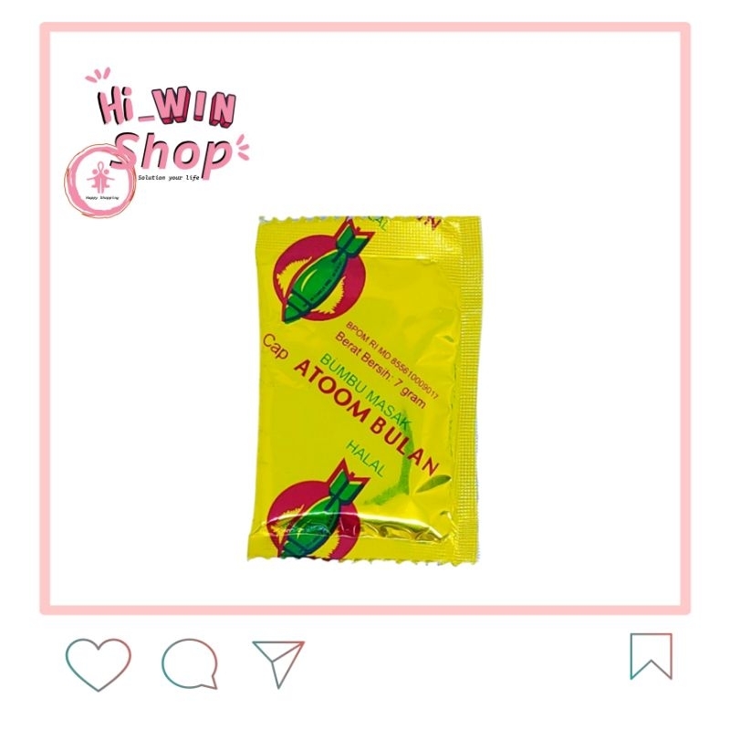 

Bumbu Atom Bulan Sachet 7gr Bumbu Atom Ayam Bawang Bumbu Masak Instan Bumbu Asin Atom Cap Bulan