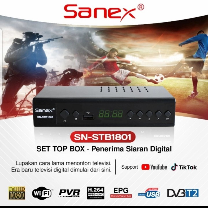 SET TOP BOX SANEX DIGITAL RECEIVER DVB T2