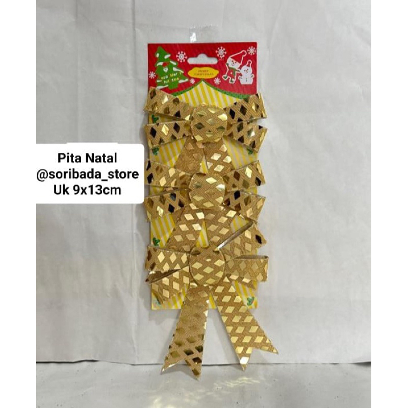 Pita Hiasan Pohon Natal | Pita Natal | Hiasan Natal