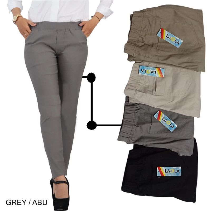 Celana Chino Wanita Bahan Melar Elastis Elizabeth Pants