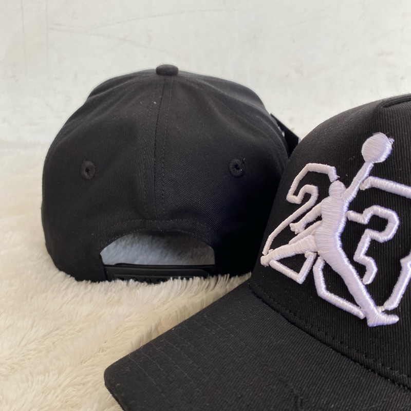 TOPI MLB23 HITAM LOGO BORDIR PUTIH ORIGINAL PREMIUM