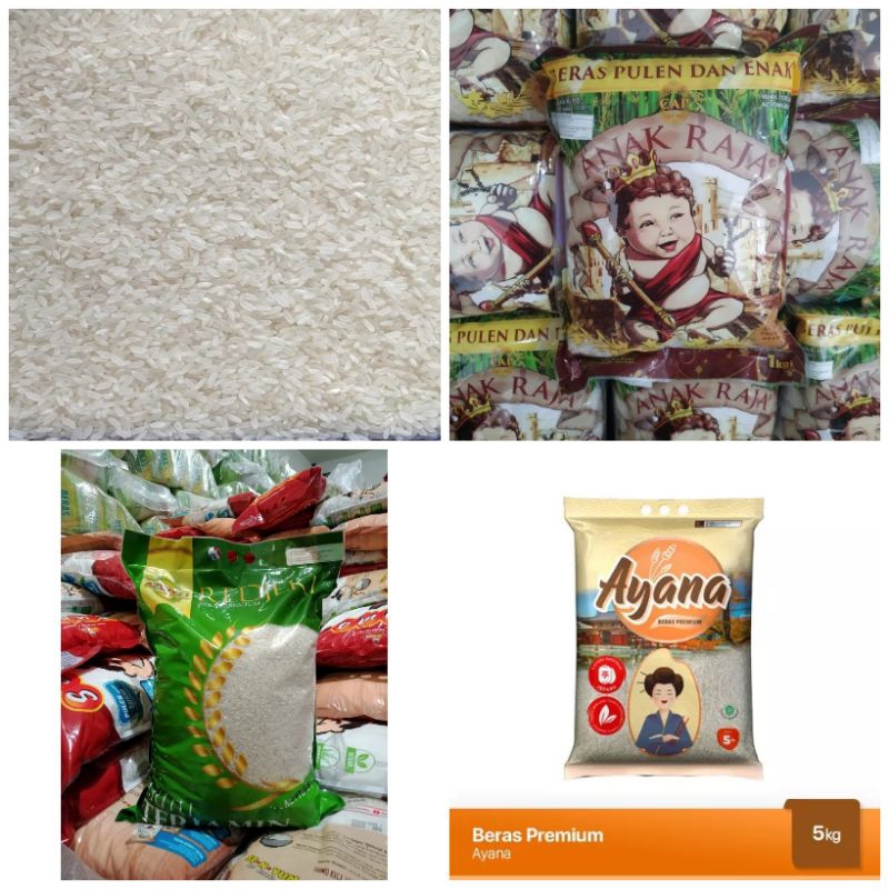 

Beras Ayana, sumber Redjeki, anak raja, dan pera 1kg