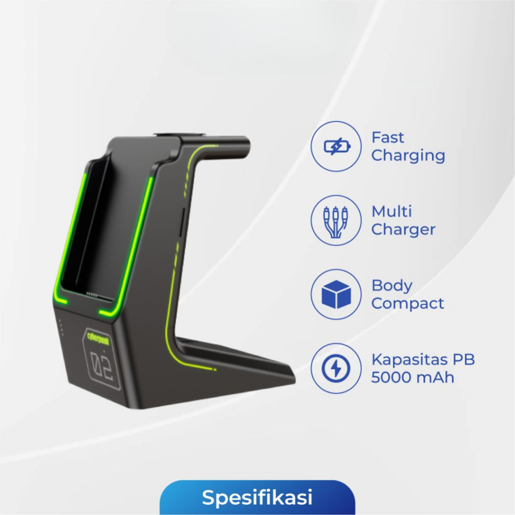 Maxcoin Eve Wireless Charger 3 in 1 Charger 10.000mah Auto Charger Magnetic Charger Fast Charging Powerbanks