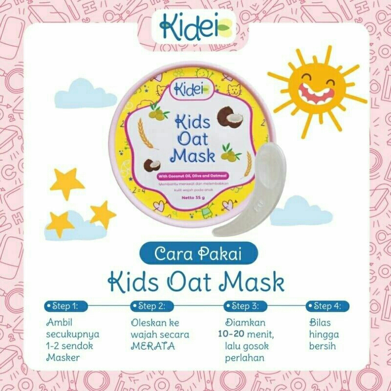 [BPOM] Kids Oat Mask Masker wajah anak