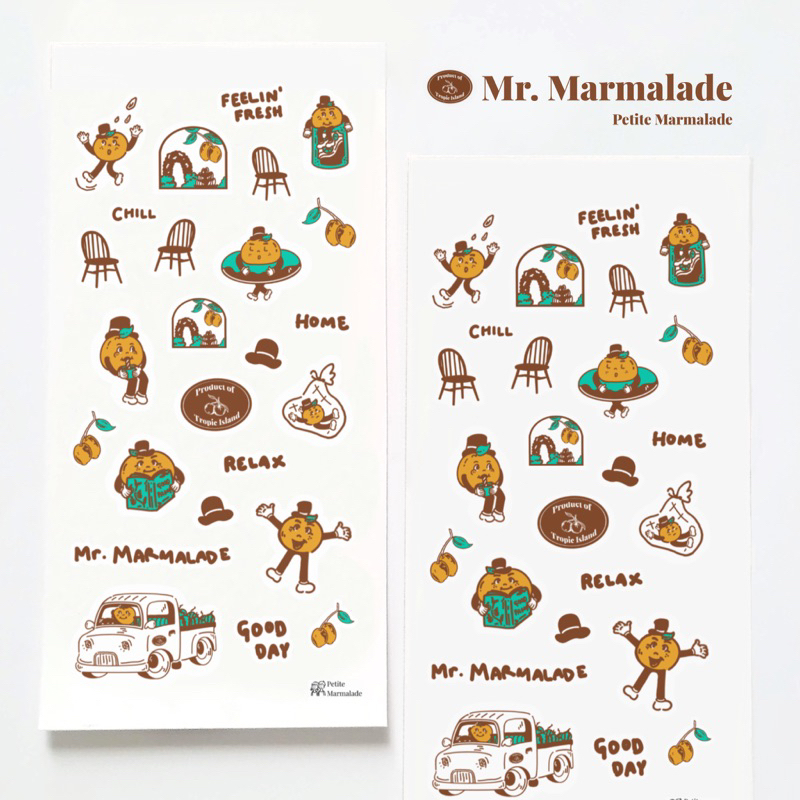 

[LAST STOCK][Petite Marmalade] deco sticker - Mr. Marmalade STICKER SET