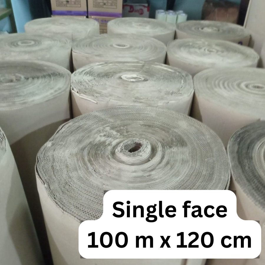 Karton Gelombang packing / Kardus Lembaran / Single Face 100m x 120 cm