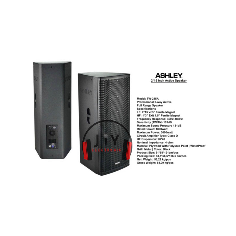 Speaker Aktif Ashley 15 inch 2x15 inch TW-215A TW 215A TW215A Original