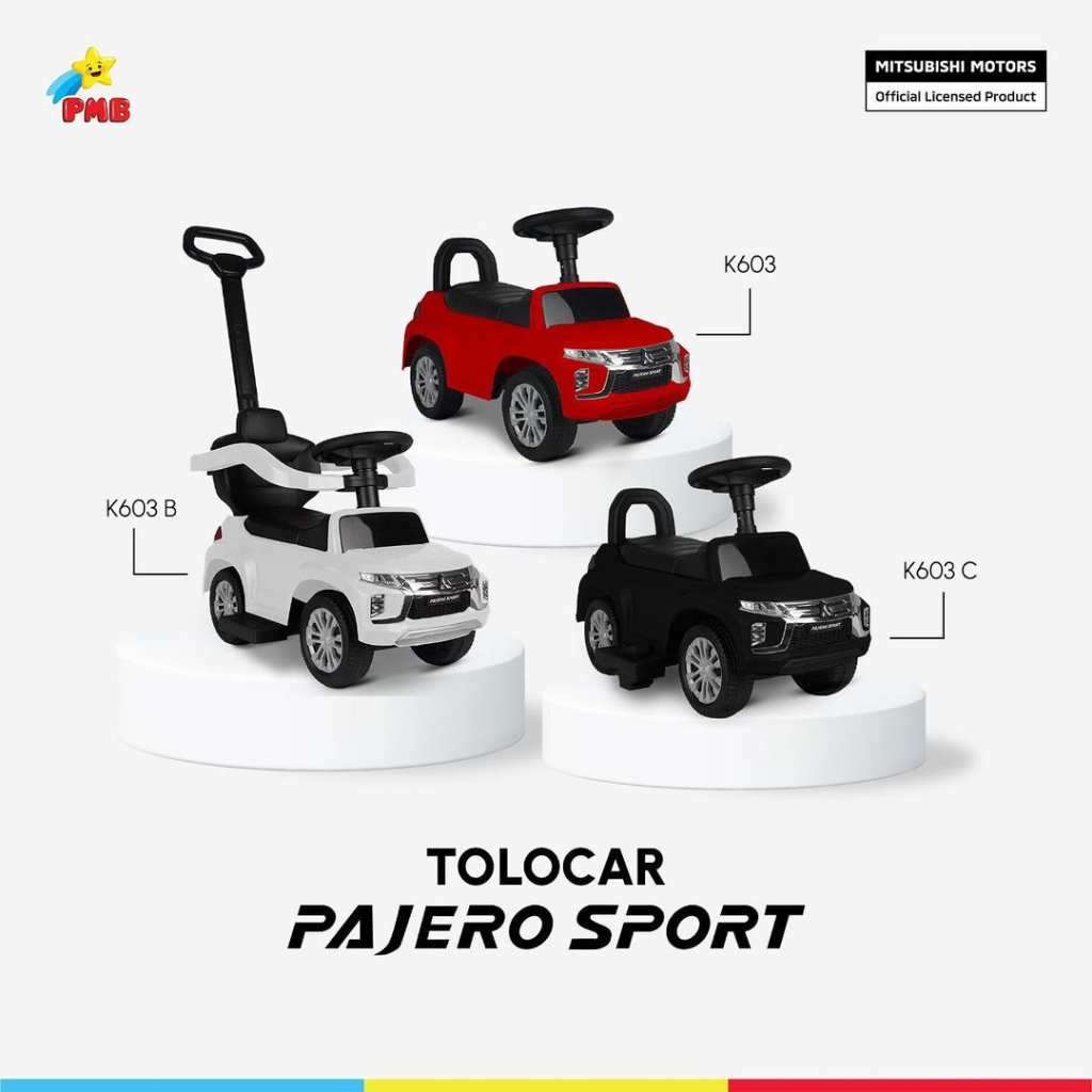 MAINAN MOBIL DORONG ANAK MODEL MITSUBISHI PAJERO SPORT |  PMB K-603-A // K603-B // K-603-C