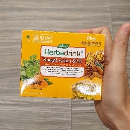 

Herba Drink minuman herbal herbadrink rasa KUNYIT ASAM SIRIH MADU ( isi 5 sachets)