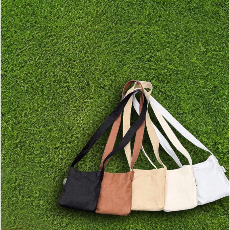 tas selempang kanvas sling bag bahu mini kanvas premium cod