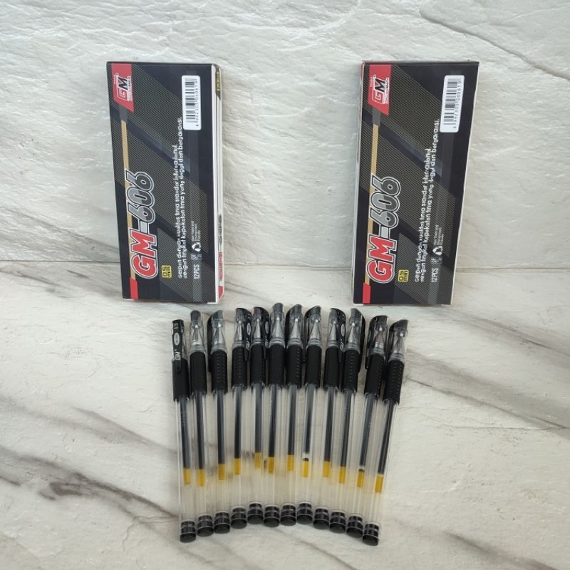 

Pulpen Gel Murah GM-606 isi 12 pcs 0.5 mm Gadjah Mada