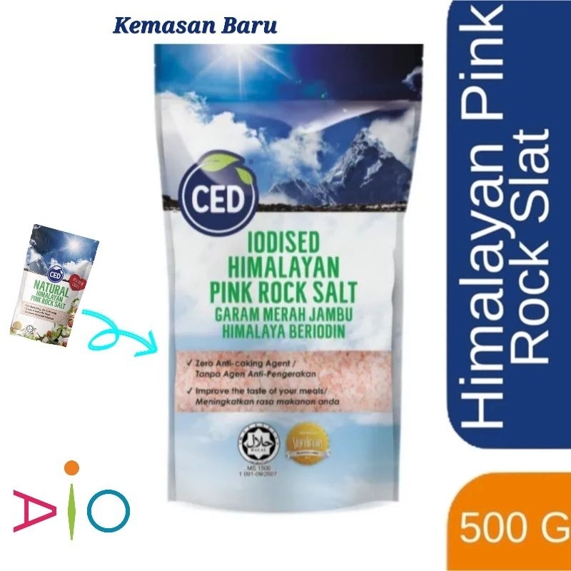 

500 gr CED Natural Himalayan Pink Rock Salt Garam Himalayan