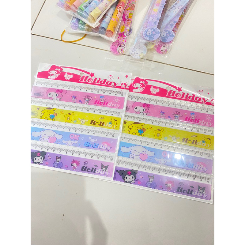 

penggaris sanrio 1 renceng isi 4