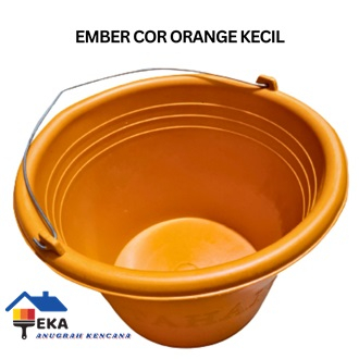 Ember Plastik MERAH | Ember Cor Anti Pecah | Ember Bangunan KECIL 14"   EAK