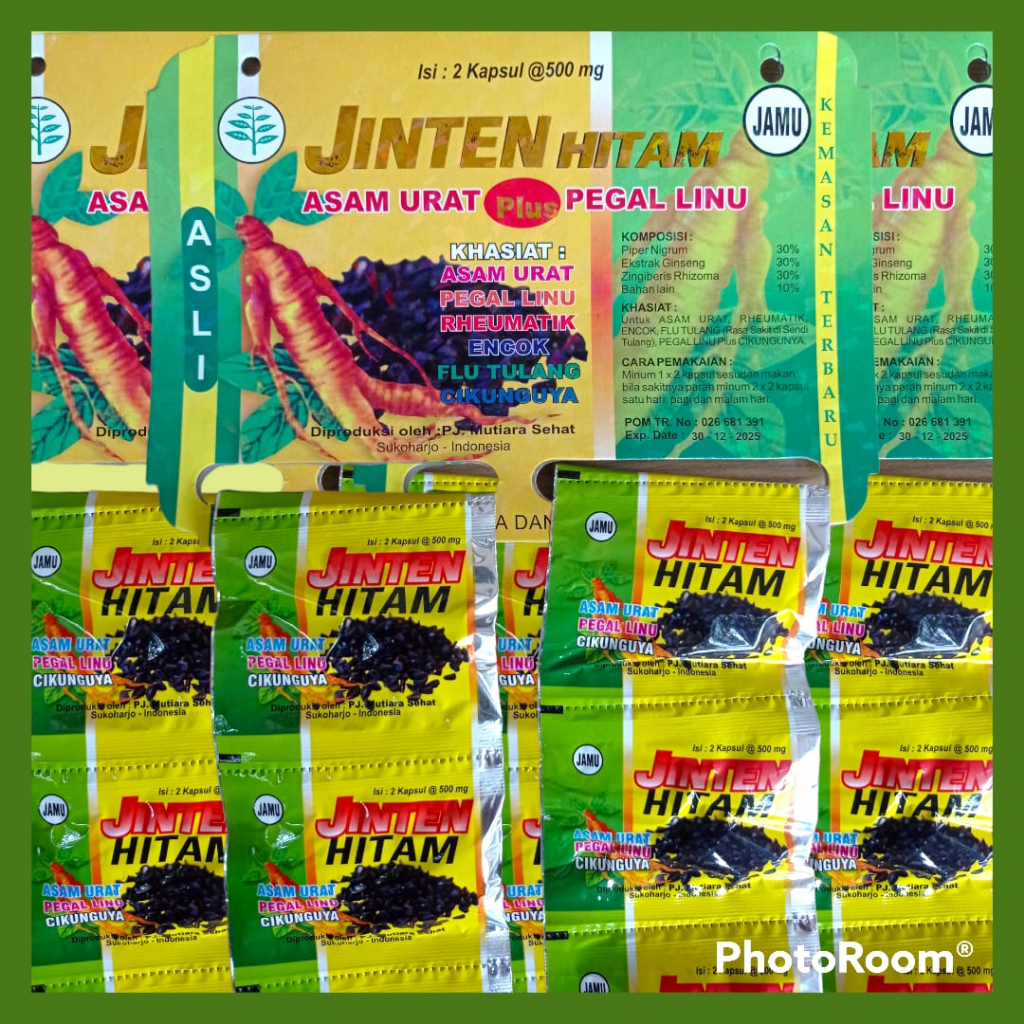 Kapsul Jinten Hitam, Asam Urat, Pegal Linu, Rheumatik, Flu tulang, Chikungunya, Sendi