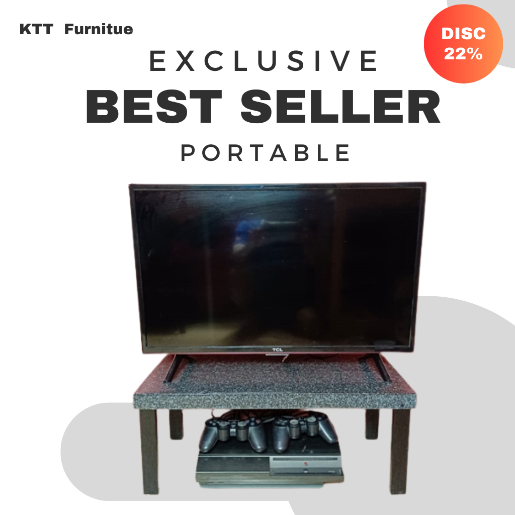 Meja Tv Konsol Portable Meja Serbaguna Multifungsi Bahan Kayu Polywood Premium Kuat dan Tahan lama