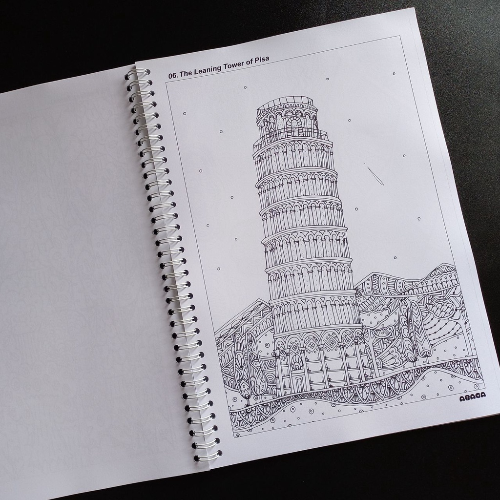 

Buku Mewarnai Dewasa Pemandangan Anti Stress, Adult Coloring Book Landscape Panorama