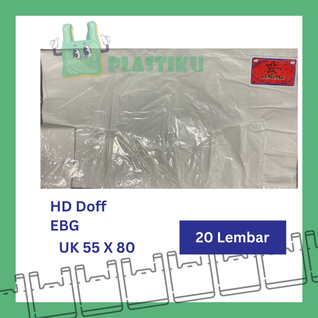 Kantong Kresek Putih JUMBO E.BG UK55 - Kresek Putih Besar - Kantong Plastik Putih